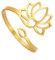 Trendy Blossom Lotus Blume Ring für Frauen Om Aum Ohm Symbol Yoga Meditation Versprechen Lotus Verstellbarer Ring Chakra Inspirationsschmuck Mädchen (Lotus 2 gold)
