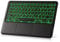 KOOCHUWAH Bluetooth Tastatur mit Touchpad Maustasten Wireless Beleuchtete Tastatur mit 11 Farben, QWERTZ Kabellose Tablet Tastatur Kompatibel mit Smart Fire TV Box iPad PC Mac Laptop (Tastatur)