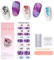 EBANKU Cured Gel Nail Strips, Long Lasting Waterproof Real Polish Strips & Wraps with Cuticle Stick, Nail File, Wipes & Sealing for UV/LED Lamp