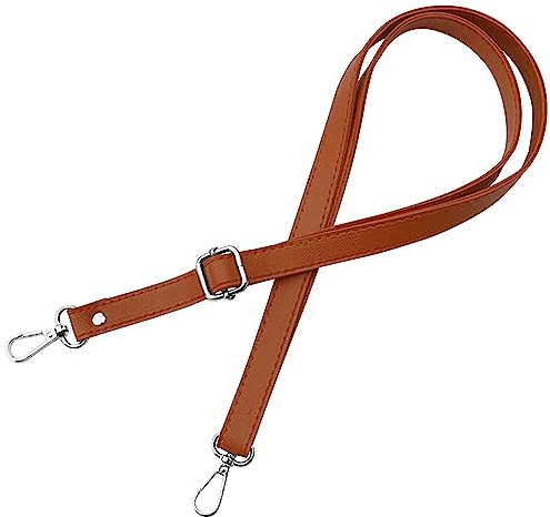 Gurt Band Schulterriemen für Damen Taschen Handtasche - Braun - Farbe Metallteile Silber - Länge verstellbar 70-128 cm - Breite 1,8 cm - Schultergurt Umhängetasche Trageriemen Riemen Umhängegurt