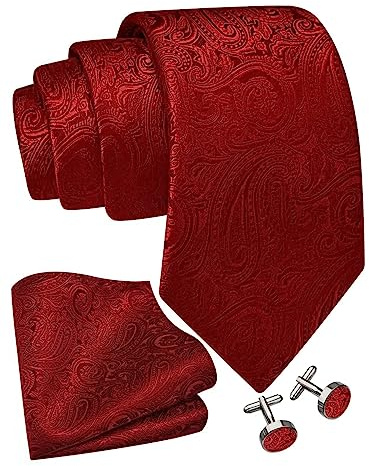 Moschen-Bayern Trachtenkrawatte Herren Krawatte Seidenkrawatte Paisley festlich Hochzeit 100% Seide Rot
