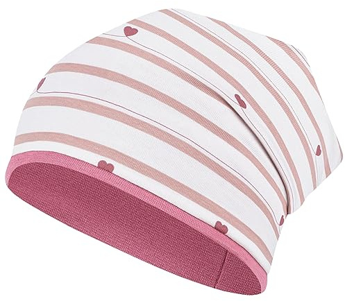 Smarilla Kinder Beanie Mütze aus Baumwolle | Doppellagige Übergangsmütze für Mädchen – Weiche Kindermütze mit niedlichen Motiven für Frühling, Herbst & Winter