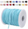LEREATI Cordino Cuoio 3mm x 45m Corda in Finta Pelle Cordone Piatto in Finta, Cordoncino Cuoio per Artigianato, Collana, Braccialetto, Acchiappasogni, Fai da Te, Confezioni Regalo (Blu Mare)