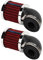 2 Pezzi Filtri dell'Aria per Moto, Filtro per Presa Aria con Piega Ad Angolo di 90° per Ugello Carburatore da 28‑48mm Ciclomotore Scooter ATV Dirt Bike(Rosso)