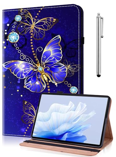 TUOLISG Funda para Samsung Galaxy Tab A7 de 10,4 pulgadas (SM-T500/T505/T509), piel sintética, ligera, con función atril, con lápiz capacitivo y mariposa