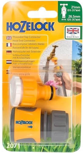AMK® Hozelock Threaded Tap Connector & Soft Touch Hose Connector Ergonomic Twin Pack Irrigation Water Garden Gardening Plants Watering Home System