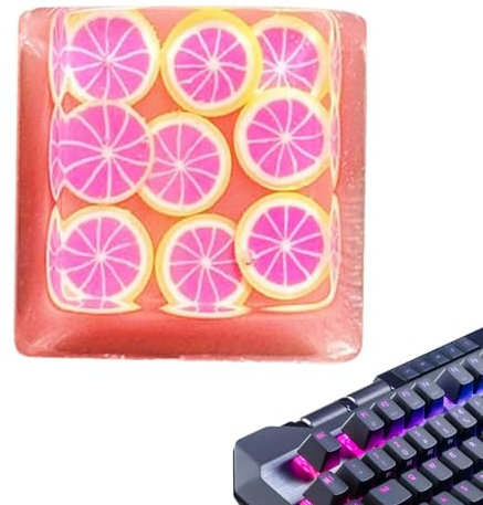 Crystal Jelly Keycaps, Fruit Key Caps | Decorative Computer Accessories, Cute Keycaps Creative & Cute Key Caps For Your Keyboard, Easy Installation