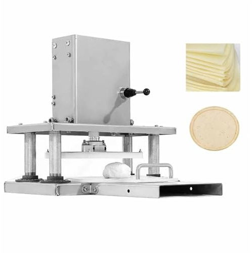 Heavy Duty Pizza Forming Mach, Electric Pizza Press Making Machine, Pizza Dough Press Machine, Pizza Press Machine for Sheeting/Pizza Dough, Max 22cm Home Pizza Dough Press