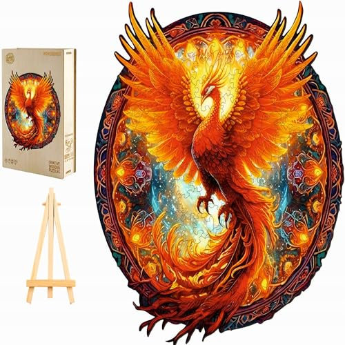 PASJO - Holzpuzzle Erwachsene mit Mandalamotiv 300 Teile 37,8x35 cm - Geschenkidee für Kinder - Holz Puzzle Mandala - Einzigartige Tierförmige Holz-Puzzle - Creative Jigsaw aus Holz für Erwachsene