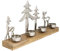 EGLO LIVING Teelichthalter mit Deko Rentieren Baliguian, Weihnachtsdeko Fensterbank Wohnzimmer, Tischdeko Weihnachten Hirsch Weihnachtsbaum, Holz und Metall in Silber, 38 x 20 cm