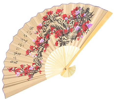 CORHAD Decoración De Pared Abanico Plegable De Bambú Impresión De Paisaje Colgante Decorativo