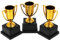 CAXUSD 3St Trophäe kleine Pokale Schulfestpreis Siegerpokal Pokale Mini-Preispokale Sportpokal für Kinder Mini-Award-Cupsr Plastik Golden Wiederverwendbar