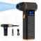 Ailan Compressed Air Duster, 130000 RPM Electric Air Duster with digital display,4 speed adjustable,2 IN 1 Super power Mini Jet Blower for Cars, PC Material Dust Removal (With dust suction nozzle)