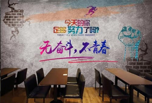 Mural De Pared 3D Fotomural De Fondo Inspirador Sin Lucha, Sin Sueños Juveniles-430Cmx300Cm