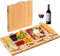 Charcuterie Board Gift Set Folding - Bamboo Large Double Cheese Platter with Knife Sturdy Easy to Clean Serving Tray, Christmas Housewarming Birthday Party Wedding Bridal Shower Gifts U1