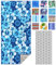 IGINOA Strandtuch XXL Microfaser Strand Handtuch Blume Blau Badetuch Groß 180x90 Schnelltrocknendes Microfasertuch Strandtucher Sandfrei Damen Dünn Leicht Badehandtücher Beach Bath Towels