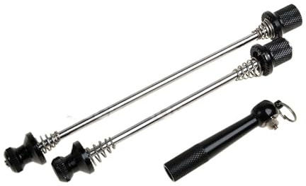 YUCHUANGYE Serrages Et Blocages Rapides Brochettes antivol ultralégères for Roues de vélo de Route VTT, Verrouillage de sécurité, Tige de vélo à dégagement Rapide, pièces de vélo QR(2011-4CBK)