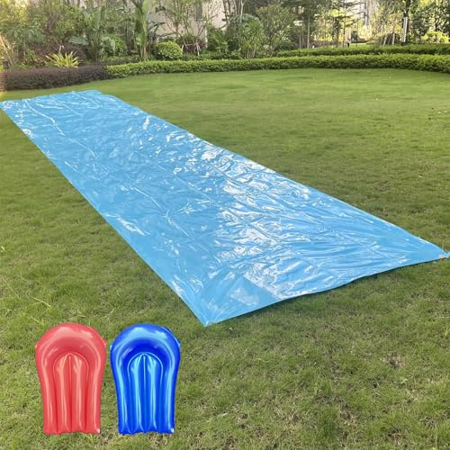 Gnimihz Slip and Slide 70ft X 8ft Heavy Duty with 2 Bodyboards, Thicker Lawn Water Slide, Tear-Resistant Design, Easy to Set-Up, Backyard Summer Outdoor Water Play for Adults and Teens, 2025New