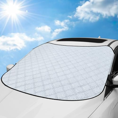 Auto Scheibenabdeckung Frontscheibenabdeckung Sonnenschutz Winter Faltbar Frontscheibe Windschutzscheiben Abdeckung Gegen Strahlung, Sonne, Schnee, Staub, Wasserbeständig