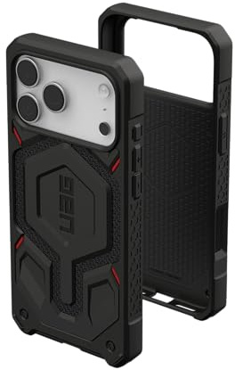 URBAN ARMOR GEAR Monarch Pro Case kompatibel mit Apple iPhone 17 Pro Max Hülle (Wireless Charging/Magnetische Aufladung, 5-Schichten Schutz) Kevlar schwarz
