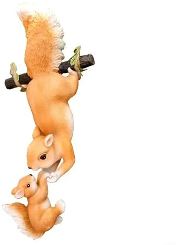 RichVibe Garden Squirrel Statue for Ideal Decorative Flower Pot Hanger Weather Resistant Resin Animal Ornament for Patio Outdoor 13x18x31cm