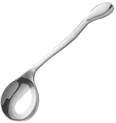 Cucchiaio per l'alimentazione con manico piegato – Utensile adattivo in acciaio | Cucchiaio ergonomico per auto-alimentazione | Strumento di assistenza alimentare per anziani pazienti disabili