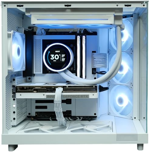 Eclipse Pro 9i V2 Gaming PC – Core i9-14900K, RTX 5070 12GB, 32GB DDR5 RAM, 2 TB NVMe SSD, Liquid Cooling, Wi-Fi, Windows 11 Pro, White H6 Flow Case, 850W Gold PSU