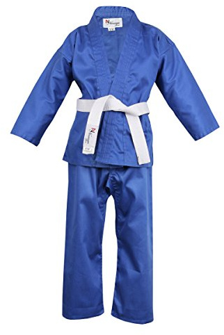 NORMAN Blue Children's Karate Suit Free White Belt Kids Karate suit (130cm)