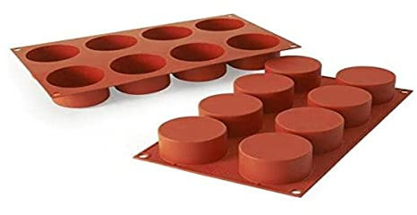 Silikomart SF119 CYLINDERS Stampo in Silicone h40mm, Ø63mm, Rouge Brique, 3.5 x 17.5 x 31 cm