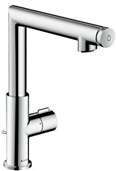 AXOR Wasserhahn Uno Select (Armatur mit Auslauf Höhe 220 mm und Zugstangen-Ablaufgarnitur) Chrom