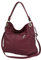 AMBRA Moda Damen echt Ledertasche Handtasche Schultertasche Beutel Shopper Umhängtasche GL012 (Bordeaux)