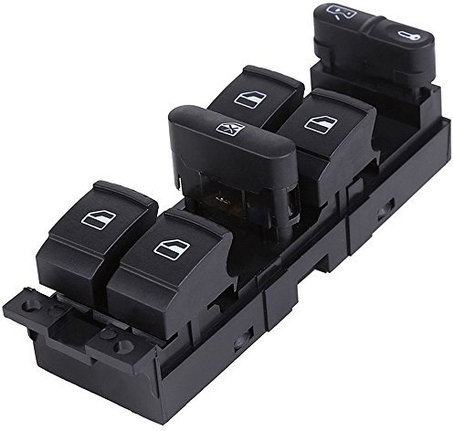 Twowinds - Interruttore Alzacristallo 1J4959857B Compatibile con VW Golf B5 - Porta Anteriore Sinistra (lato conducente) - Pulsantiera alzacristalli - Chiusura Centralizzata
