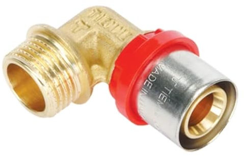 Raccord de presse courbé M Compact 26 x3,0-3/4 pour tube multicouche à presser