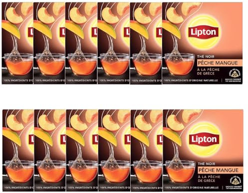 Lipton Tè Pesca e Mango - 20 Piramidi (12 Scatole: 240 Piramidi)