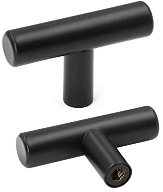 LONTAN 15 Pack Black Door Knobs Black Kitchen Handles Cabinet Knobs Kitchen Cupboard Knobs Matt Black Wardrobe Handles Drawer Knobs Cabinet Door Knobs Kitchen Door Knobs