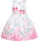 Sunny Fashion Vestito Bambina Rosa Casuale Rosa Doppio Cravatta a Farfalla 6 Anni