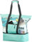 PEARL Strandtasche: Leichte 2in1-Strand-Netztasche mit Kühlfach und Seitenfach, hellblau (Strandtasche mit Kühlfach, Badetasche mit, Flaschenkühler)