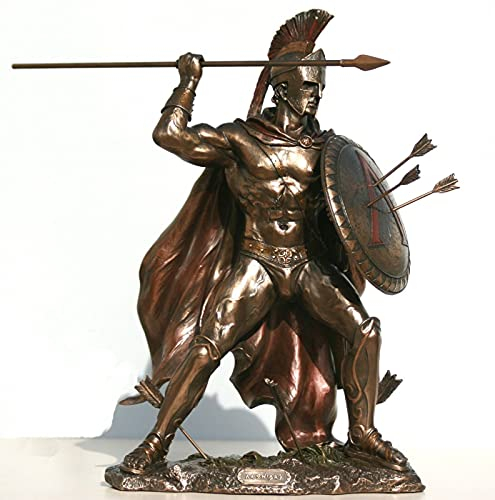 Leonidas Skulptur, griechische König Spartanischer Krieger, Bronze-Finish, 50 cm