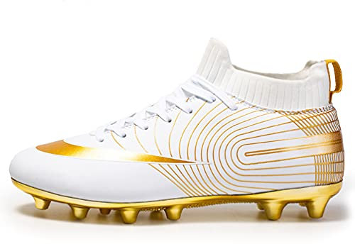 LucaSng Fußballschuhe Herren High Top Spike Cleats Athletics Spikes Fußballschuhe Kinder Trainingsschuhe Professionelle Turnschuhe Outdoor Sport Fußball Stiefel Wettkampf (Hoch Stil 3, EU35)