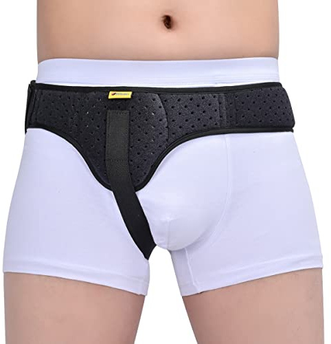 Tenbon Hernia Belts for Men and Women Left or Right Side Hernia Support Truss for Inguinal Groin Pain with Removable Compression Pads for Pref or Post-Surgical, Femoral, Comfortable Adjustable Waist Strap Guard