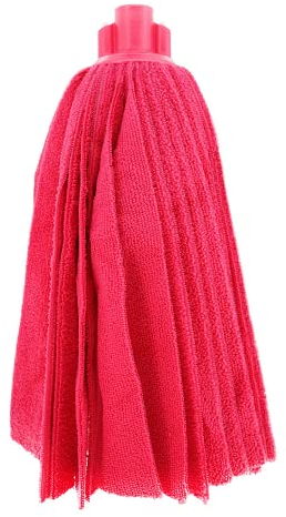 CABLEPELADO - Mocio ecologico in microfibra con strisce piatte, colore rosso