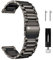 JUSUTEK 2025 Universelles Uhrenarmband aus Titanlegierung, 16/18/20/22 mm, Metallarmband, Schnellverschluss-Armband, Uhrenarmband, Titanbänder, kompatibel für Männer und Frauen, Dunkelgrau, 18 mm