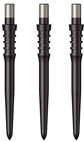 Mission Darts Sniper Points Titan Pro | Steel Tip Replacement Points | 28mm Black