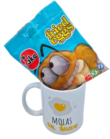 Tazas graciosas con frase Tazas originales para regalar Regalos originales para hombre y mujer Caja regalo cumpleaños Amigo invisible (Huevos)