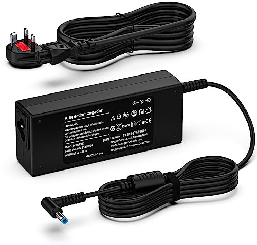 90W Laptop Charger Compatible With HP Elitebook 840 850 820 830,ProBook 430 440 450 640 650 Pavilion X360 11 13 15,240 250 255 G4 G5 G6 G7 Envy 13 15 17 Chromebook 11 14 Power Supply Adapter【4.5*3mm】