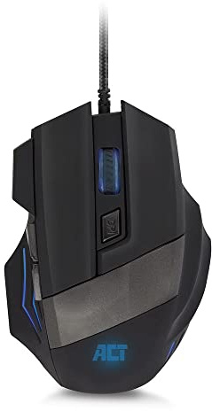 ACT Gaming Maus mit Kabel, 3200 DPI Hohe Präzision, 6 Tasten, 4 LED Leuchten RGB Maus, Ergonomisches Design – AC5000