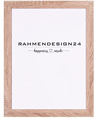 Rahmendesign24 Cadre photo Milano 50 x 75 cm, en chêne Sonoma, amovible, pour poster, puzzle