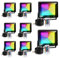 Tubiaz RGB Strahler, 8er 50W Bunt Dimmbar Fluter mit Fernbedienung, LED Scheinwerfer 16 Farben 4 Modi, Farbwechsel Fluter Memoryfunktion, IP66 Wasserdicht für Aussen Innen (kein Stecker)