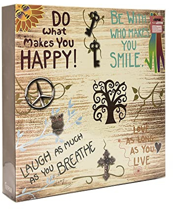 Arpan Extra-Large 3-Ring Binder Self Adhesive Photo Album 20/Sheets 40/Sides (Life Inspirational Slogan)