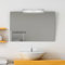 Specchio semplice per bagno 90x60 con lampada